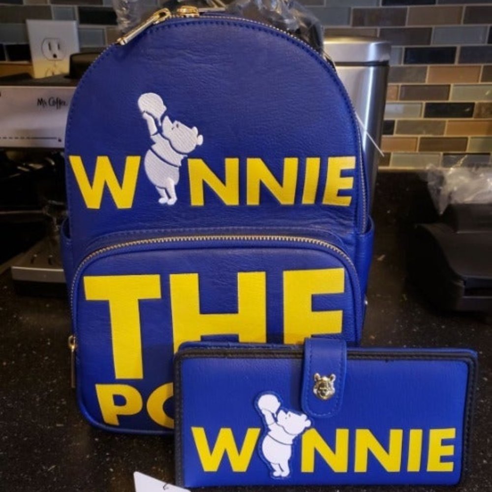 Pooh Loungefly Backpack And Wallet